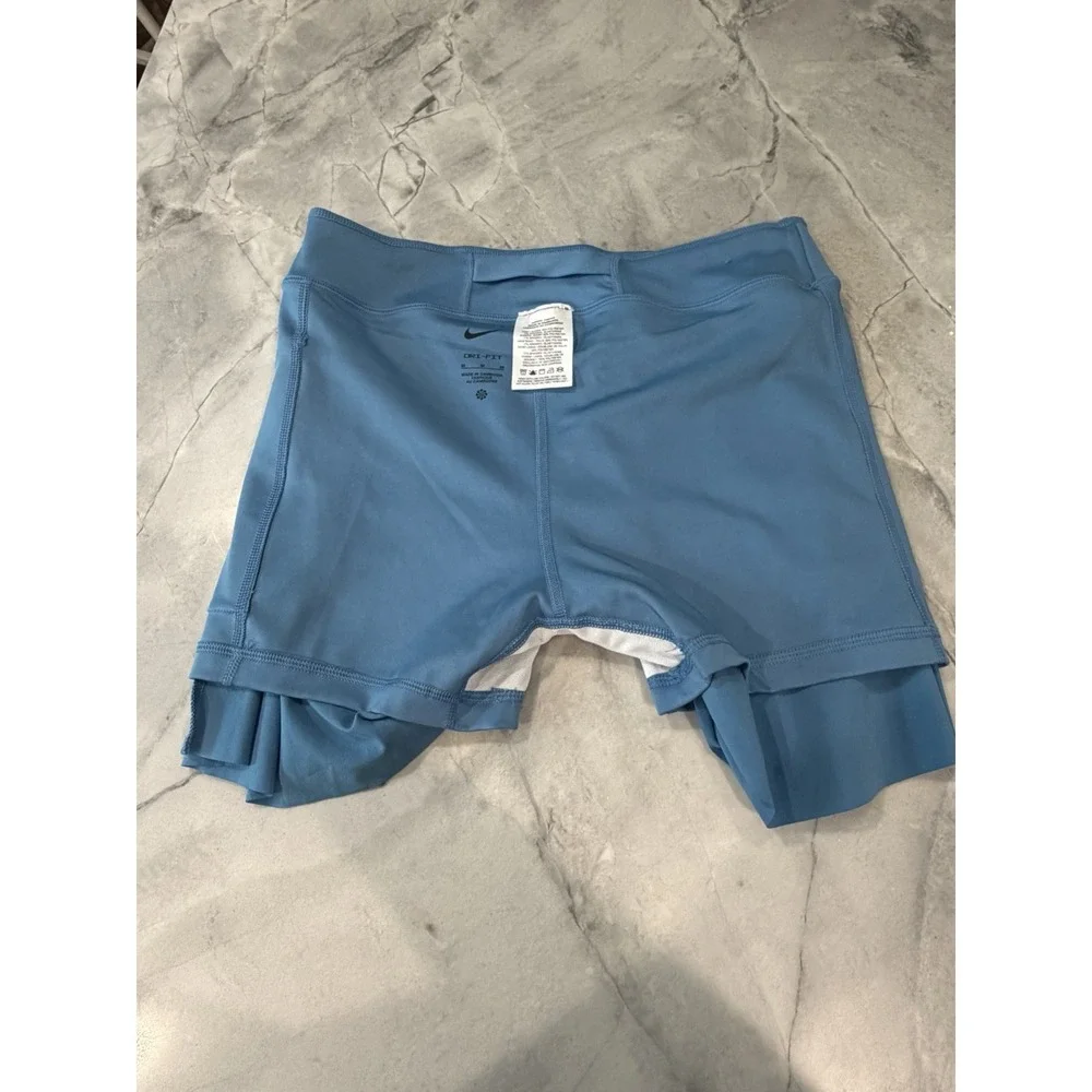 Nike Dri-FIT Women's Blue Tennis Skort Built-In Shorts Pull On Stretch M